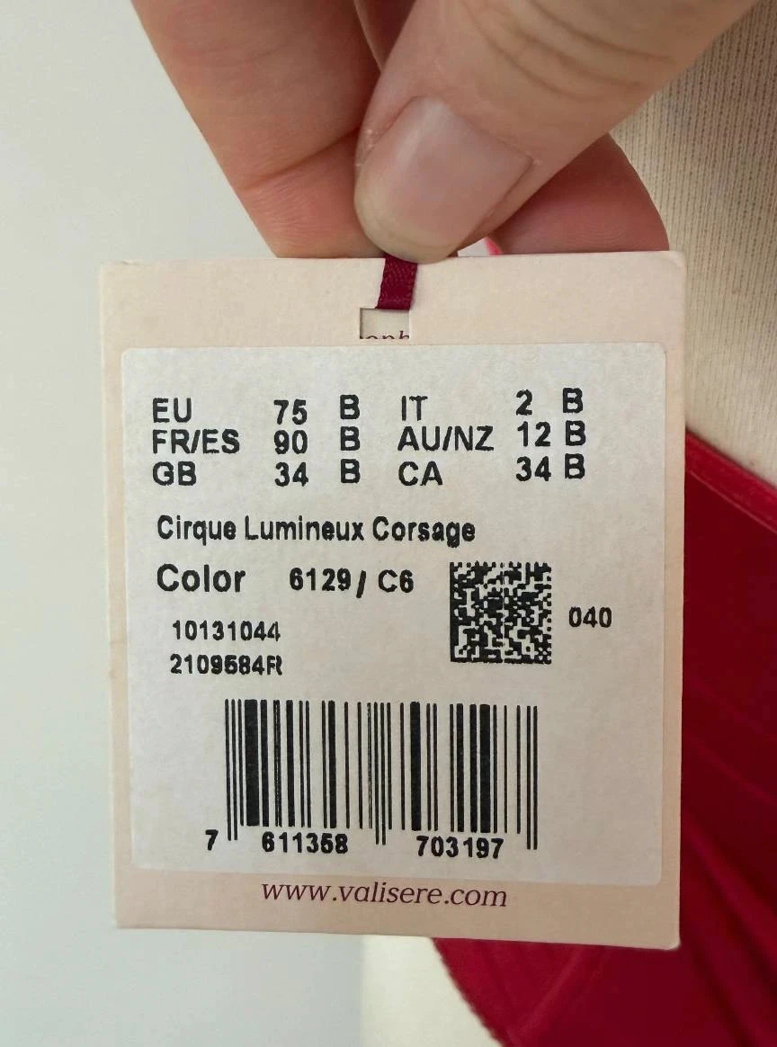 Sostén bustier Valisère rojo bordado nuevo con etiqueta talla M lencería elegante – photo 4